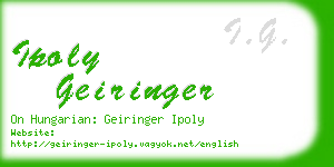 ipoly geiringer business card